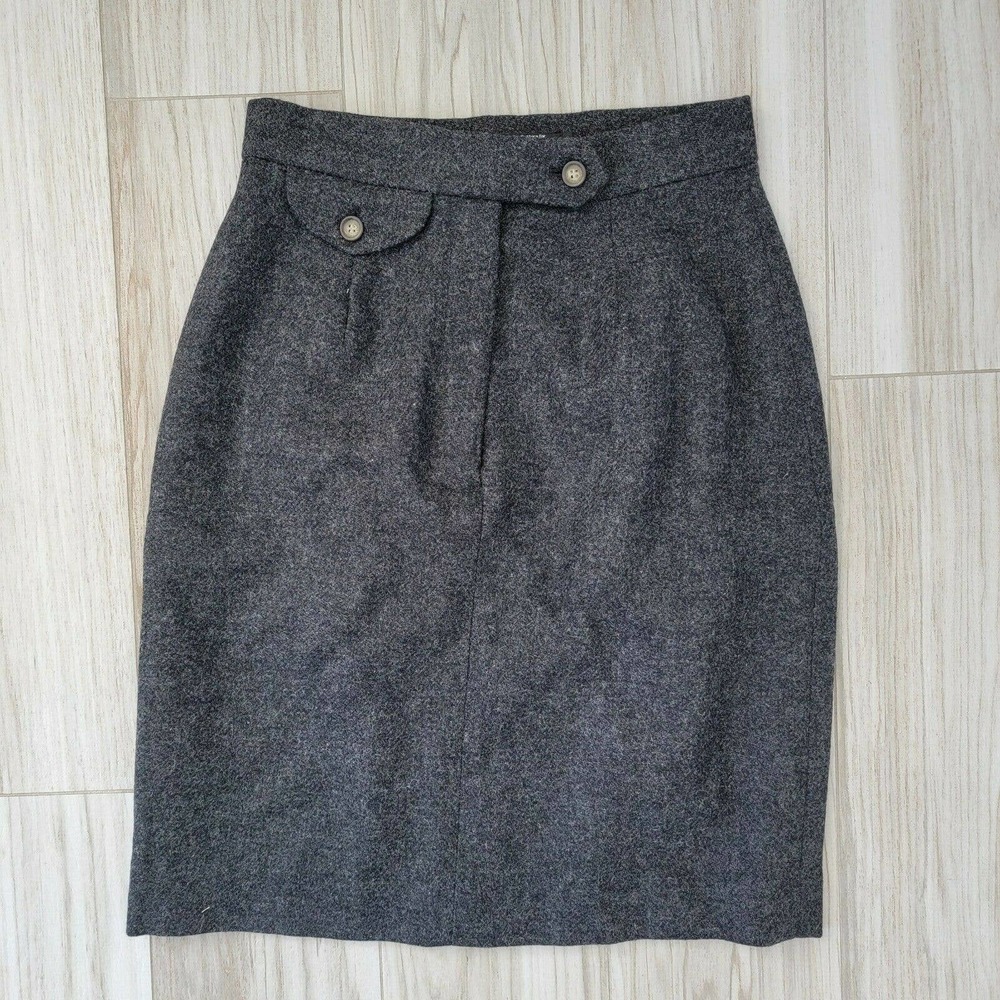 The J.Peterman Company gray Wool skirt size 4